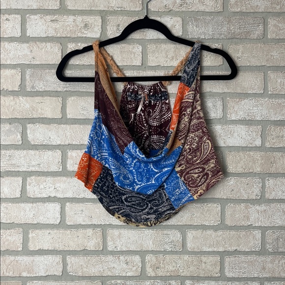 Free People Bandana Scoop Tank- Size XL - Picture 1 of 5